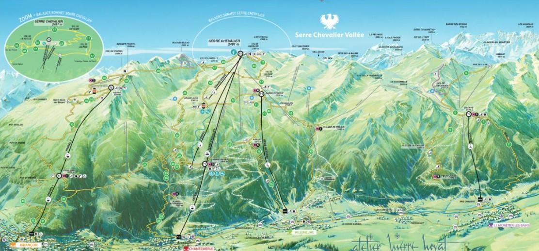Briançon-Serre-Cheavlier-Hiking-Map