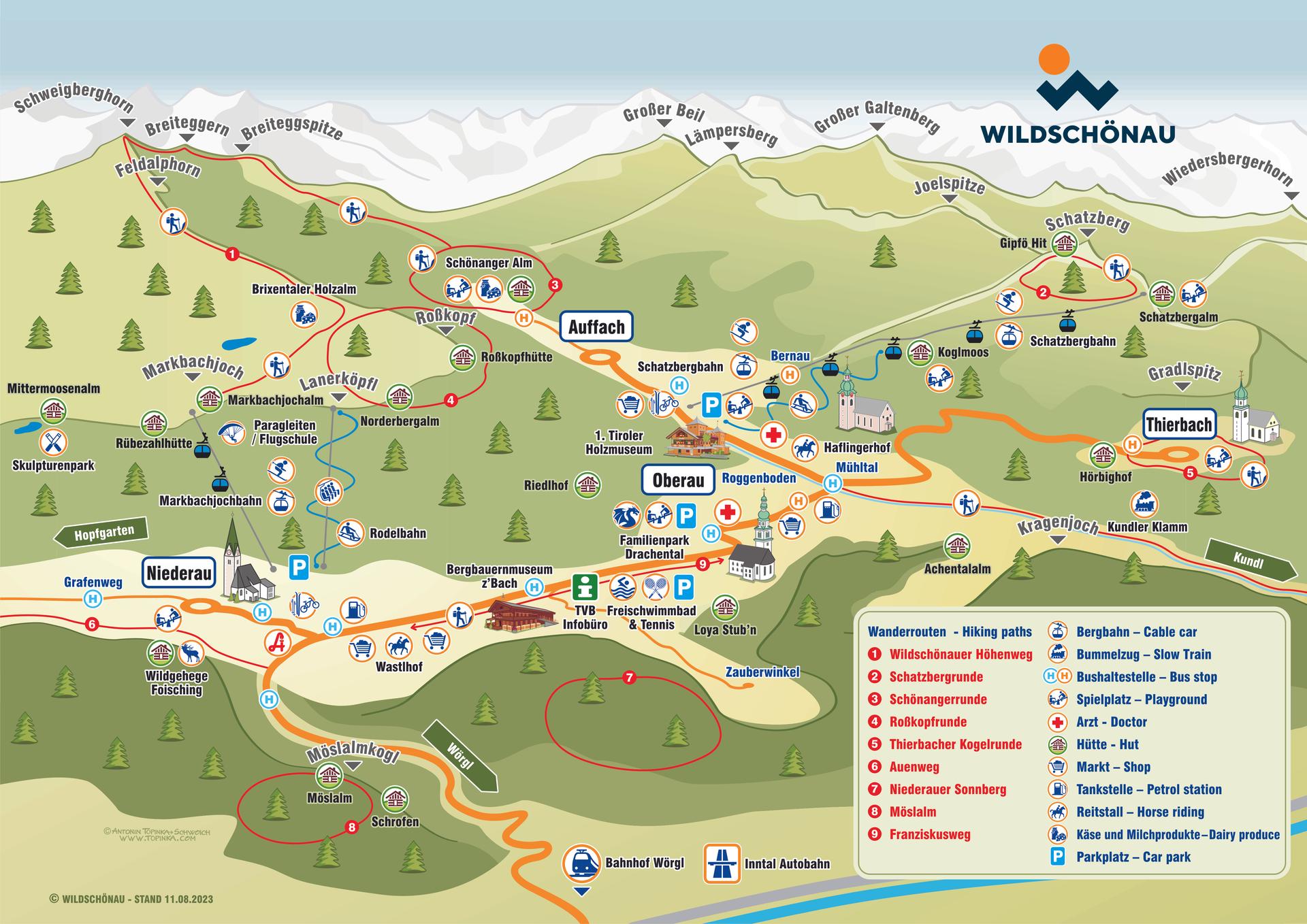 Niederau-Wildschönau-map